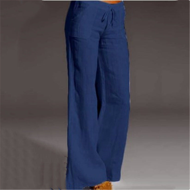 Nokmo | Women's Wide-Leg Trousers with Drawstring Waist