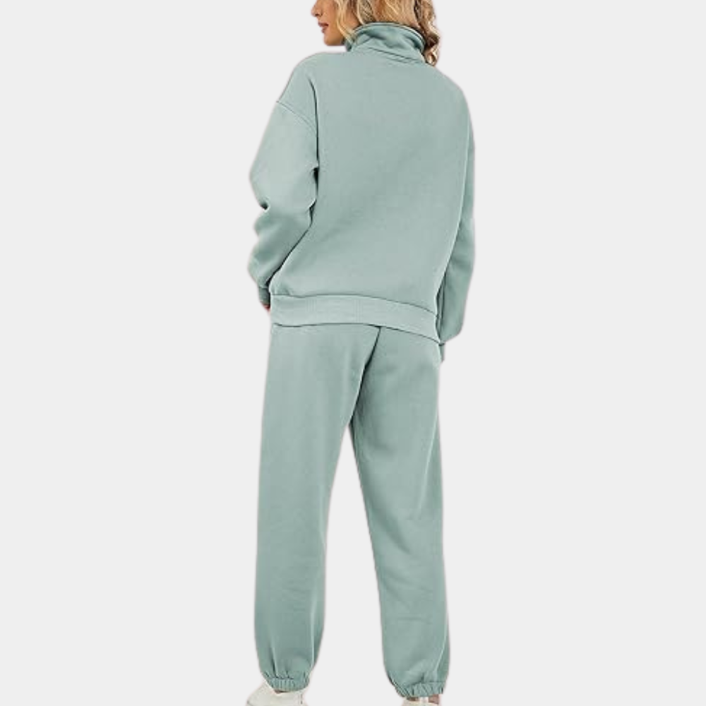 Nokmo | Women's Zip Neck Sweatshirt & Jogger Set