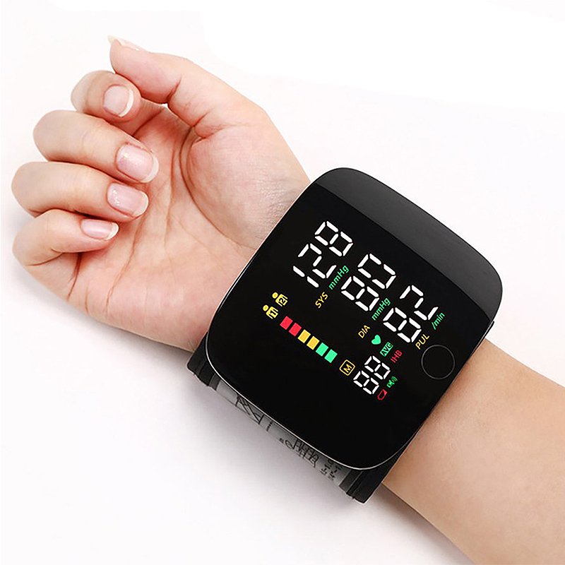 Nokmo | Wrist Blood Pressure Monitor – Electronic Portable Sphygmomanometer with Voice Alerts