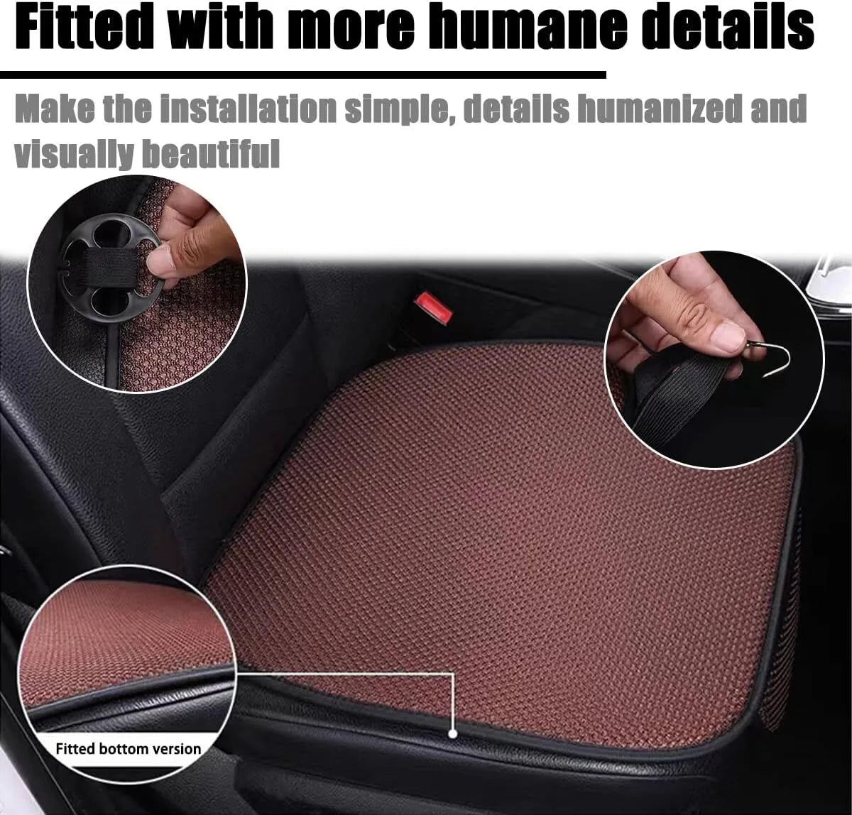 Non-Slip Car Cushion Made of Ice Silk, Suitable for Summer