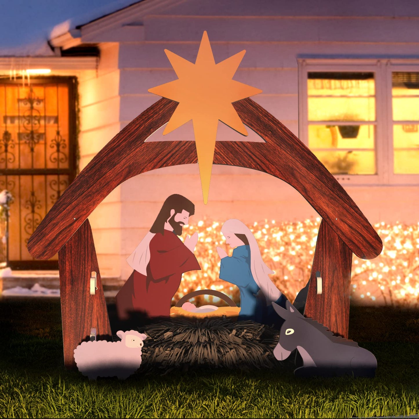 Outdoor Christmas Crib Display