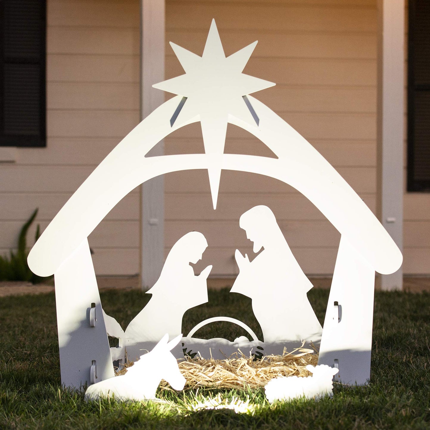 Outdoor Christmas Crib Display
