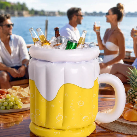 PARTYCHILL – Inflatable Beer Mug Ice Bucket for Chilled Drinks at Any Party