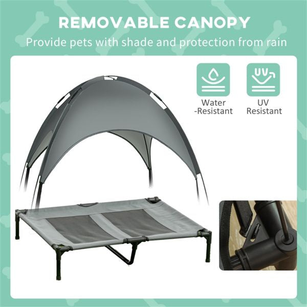 PAWAIR – Elevated Dog Bed with Cooling Mat and UV Protection for Outdoor Comfort - Image 3