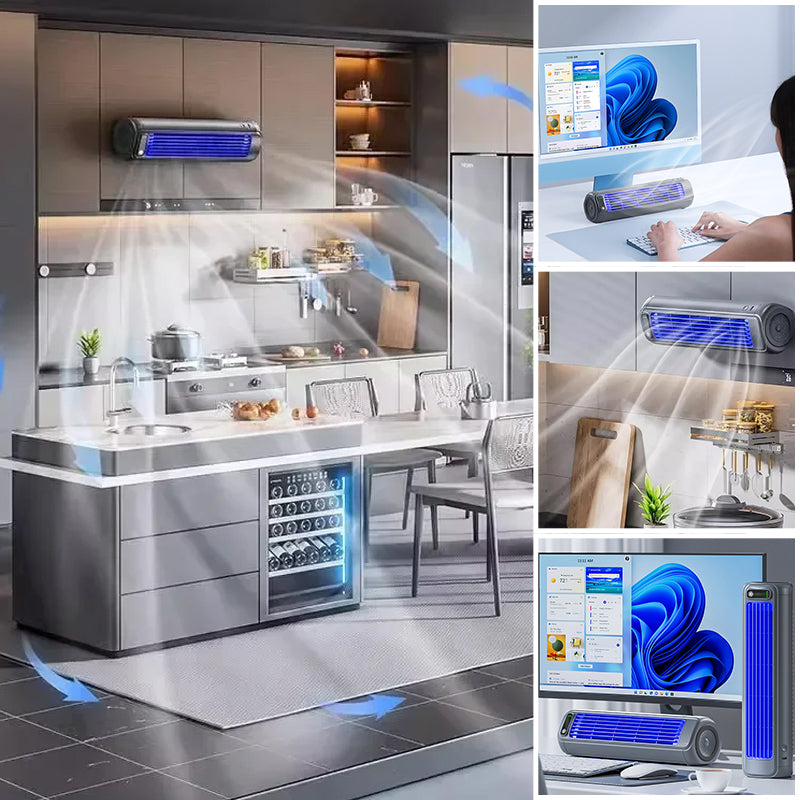 Portable Air Cooler | Wall-Mountable, Quick Cooling & Long-Lasting Battery for Home and Office Use | Nokmo