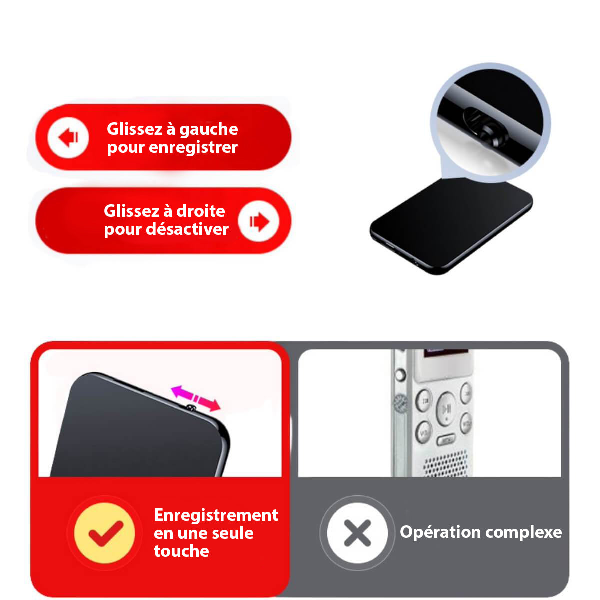 Professional Ultra-Thin Mini Spy Voice Recorder
