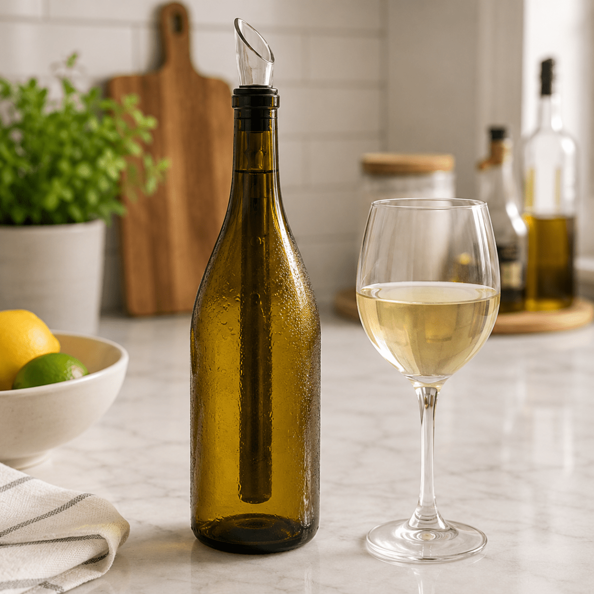 PUREVINO – Stainless Steel Cooling Rod with Aeration for Perfect Wine Enjoyment