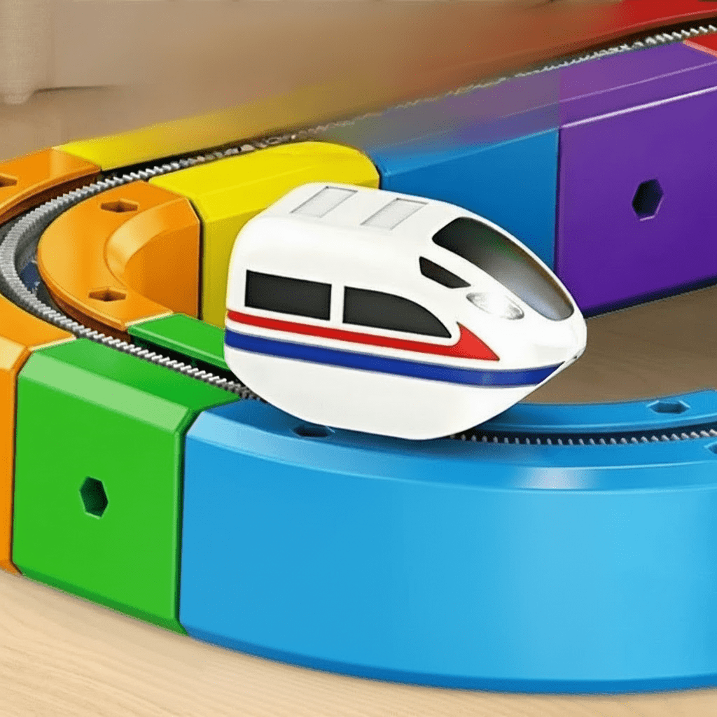 RAILBUILD – 3D Railway Construction Kit for Children with Rechargeable Locomotive