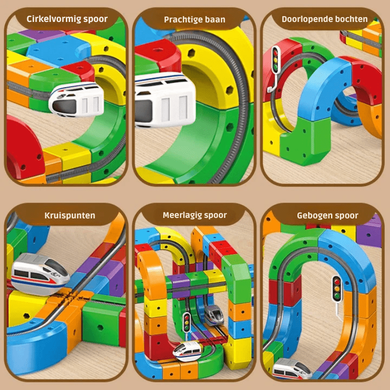 RAILBUILD – 3D Railway Construction Kit for Children with Rechargeable Locomotive