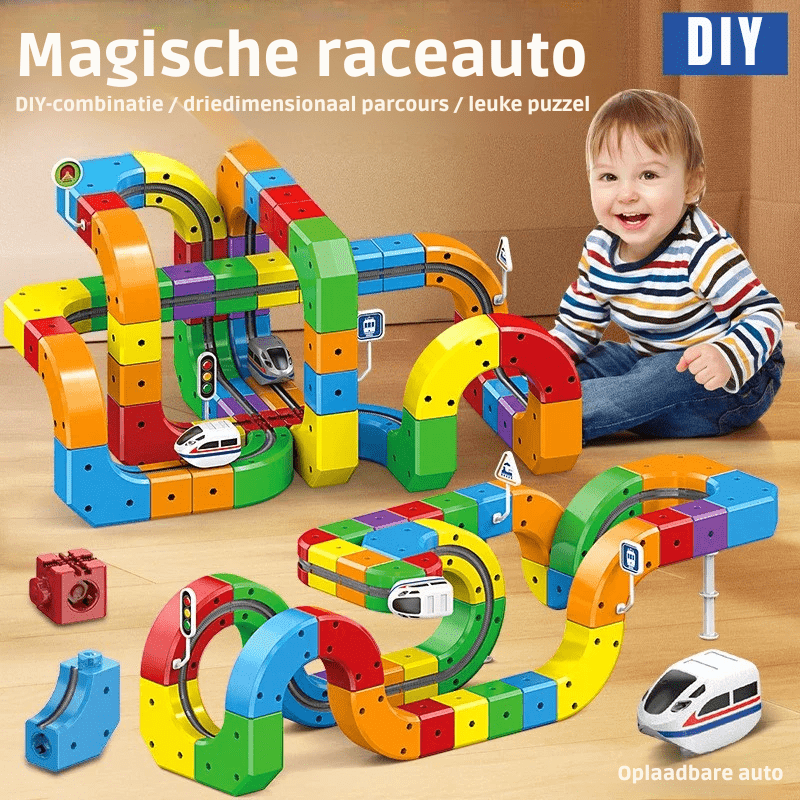 RAILBUILD – 3D Railway Construction Kit for Children with Rechargeable Locomotive