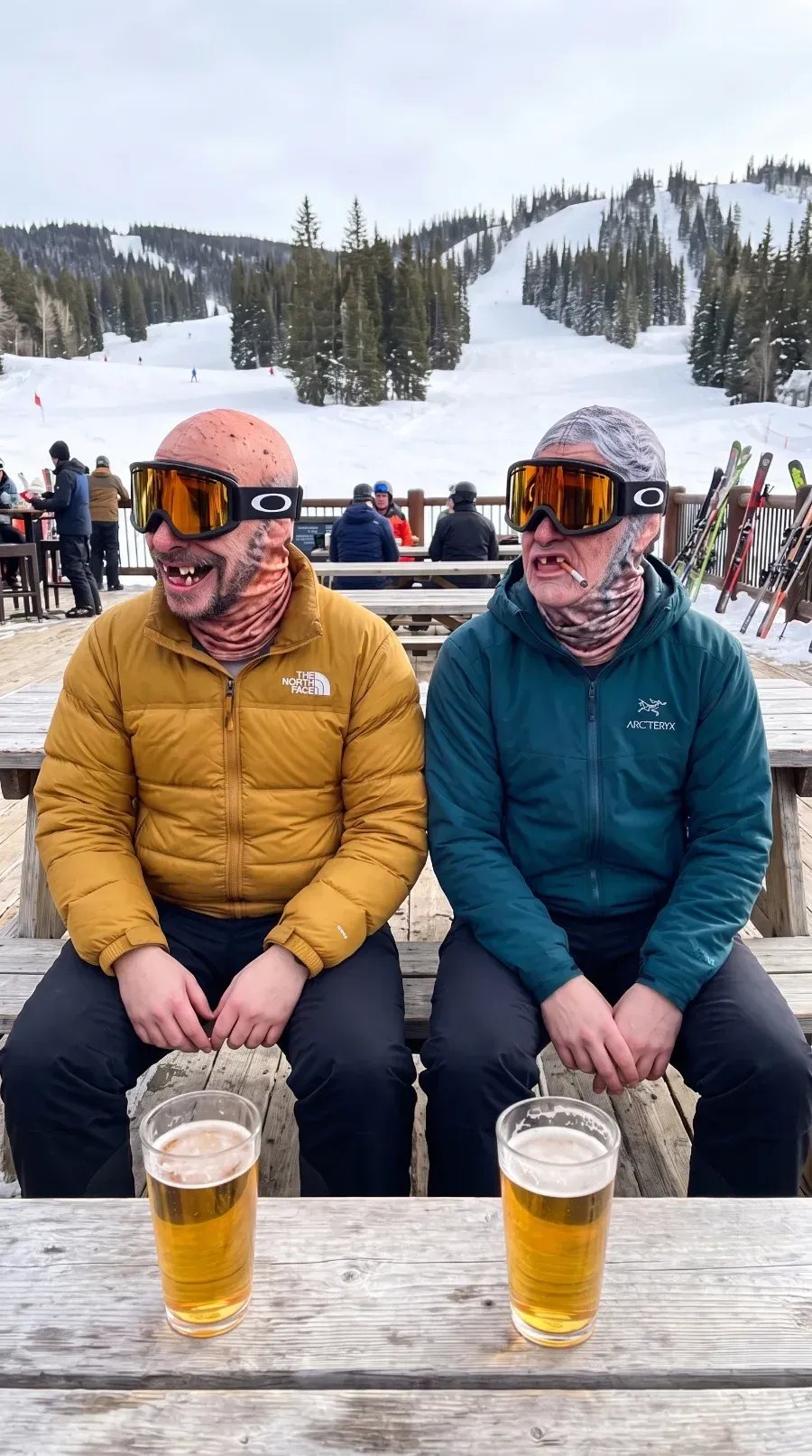 Balaclava med realistisk ansigt - sjov skimaske til eventyr i koldt vejr