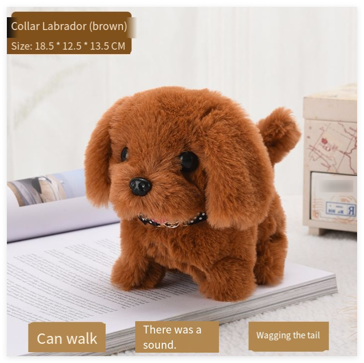Realistic Interactive Plush Dog | Soft and Animated Toy for Children and Adults