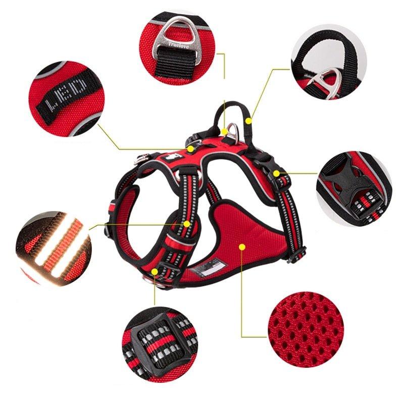 Reflective Dog Harness | Adjustable Collar with Reflective Details for Safety