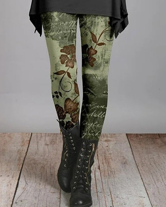 Retro Bohemian Leggings with Ethnic Prints – Ziva