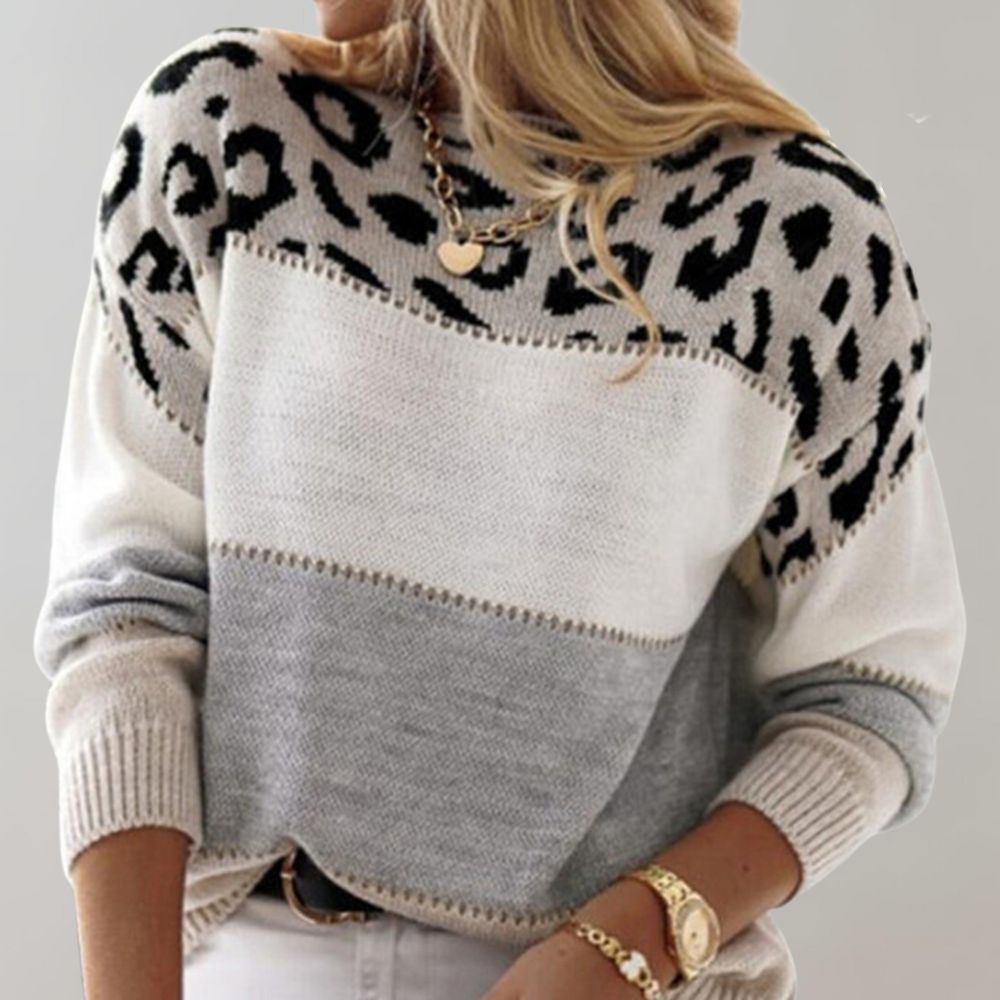 Round Neck & Leopard Print