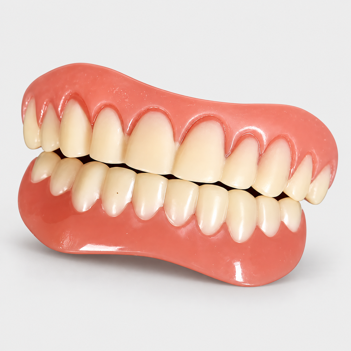 Silikonesæt til tilpasning af gebis for stabil fastgørelse