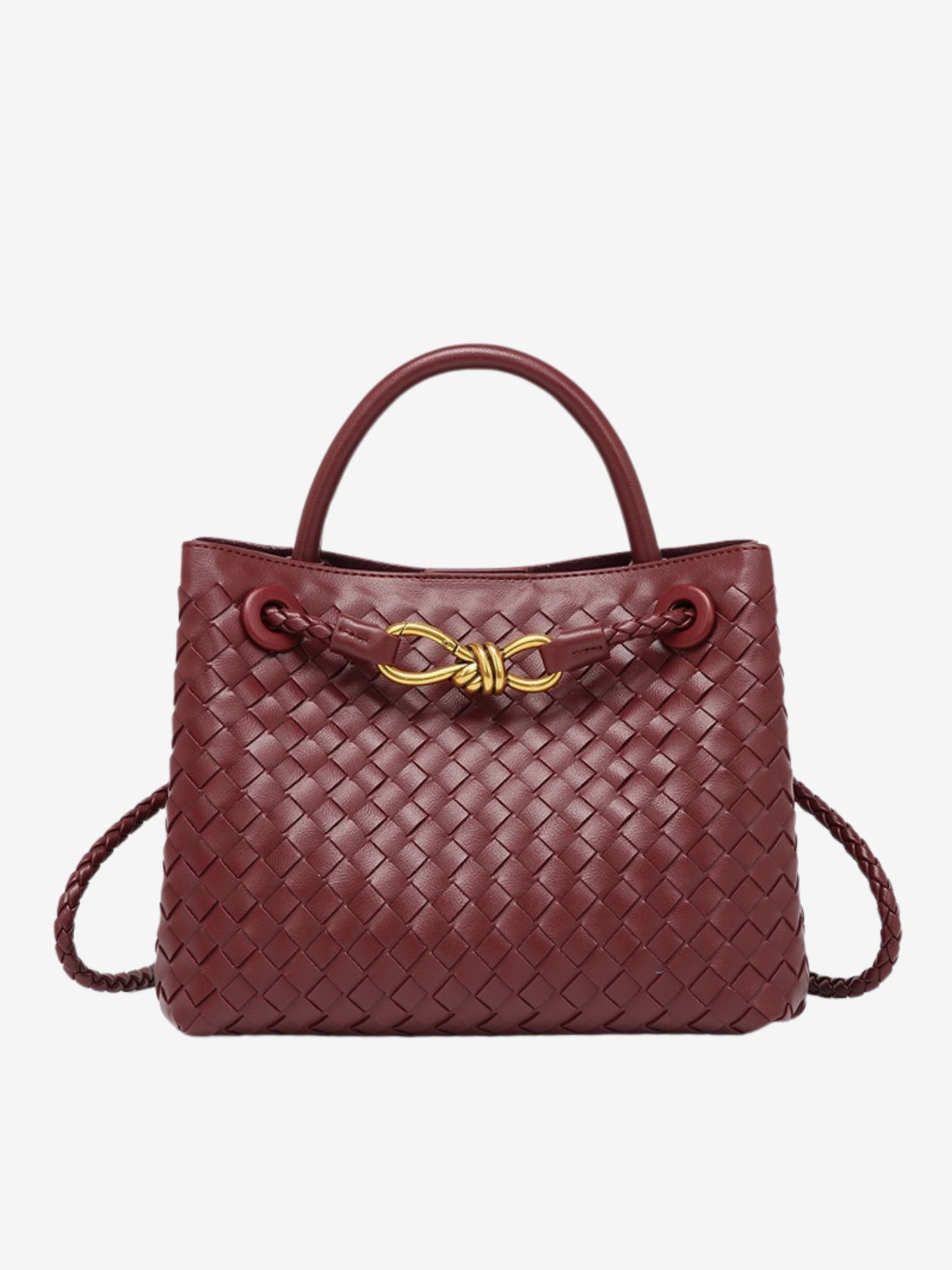 Small Woven Handbag – Compact and Elegant Braided Bag