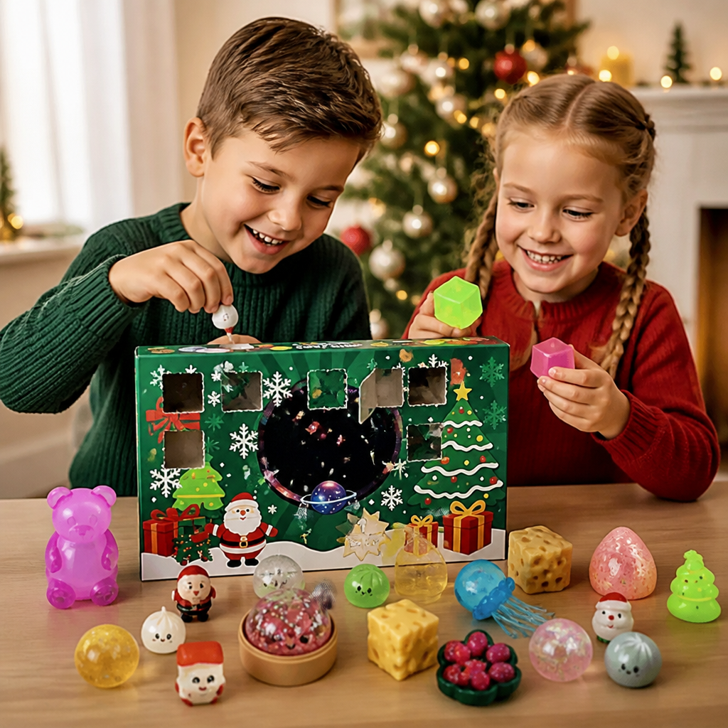 Měkký vánoční adventní kalendář pro děti - 24 dní plných překvapení