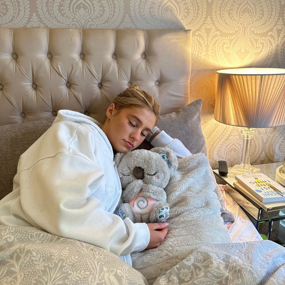Soothing Koala Breathing Toy | Rhythmic Breathing Simulator | Haptic Touch Therapy Sound Ultrasonic | Integrated LED Night Light | Weighted Plush Companion
