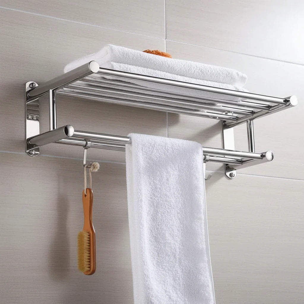 STEELRACK – Stainless Steel Towel Holder Space-Saving & Stylish