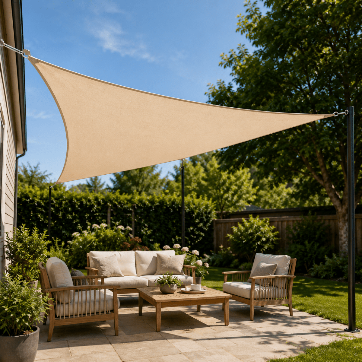 SUNNEST – Triangular Sun Sail for Garden and Yard
