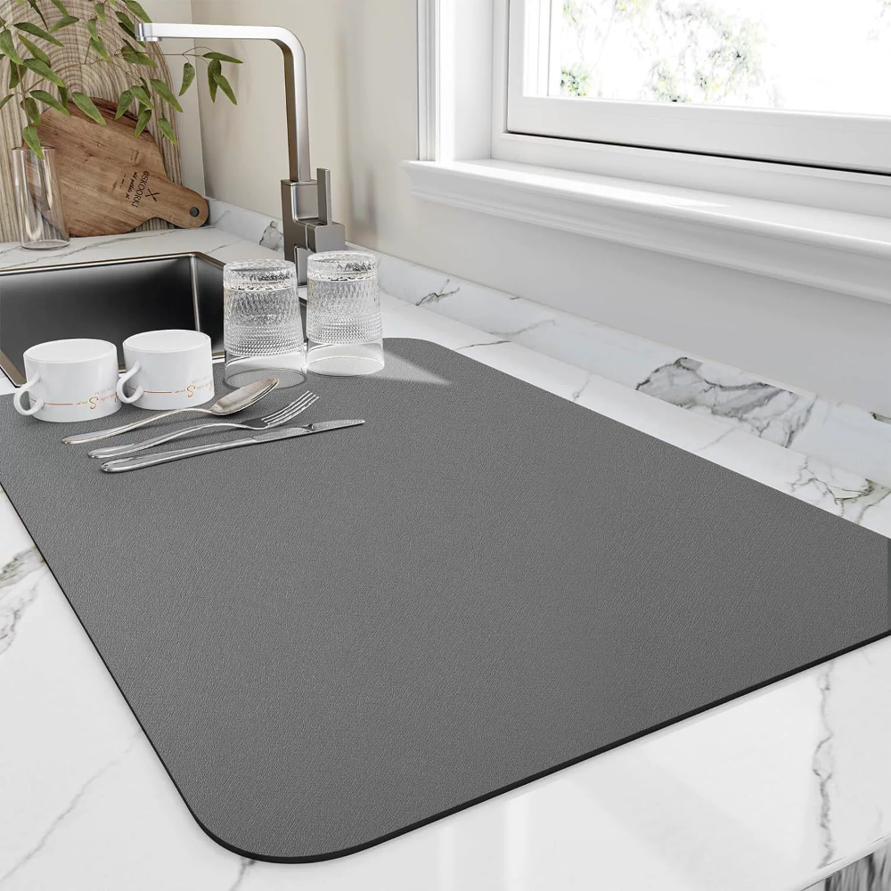Superabsorberende kaffebarmåtte af diatomit