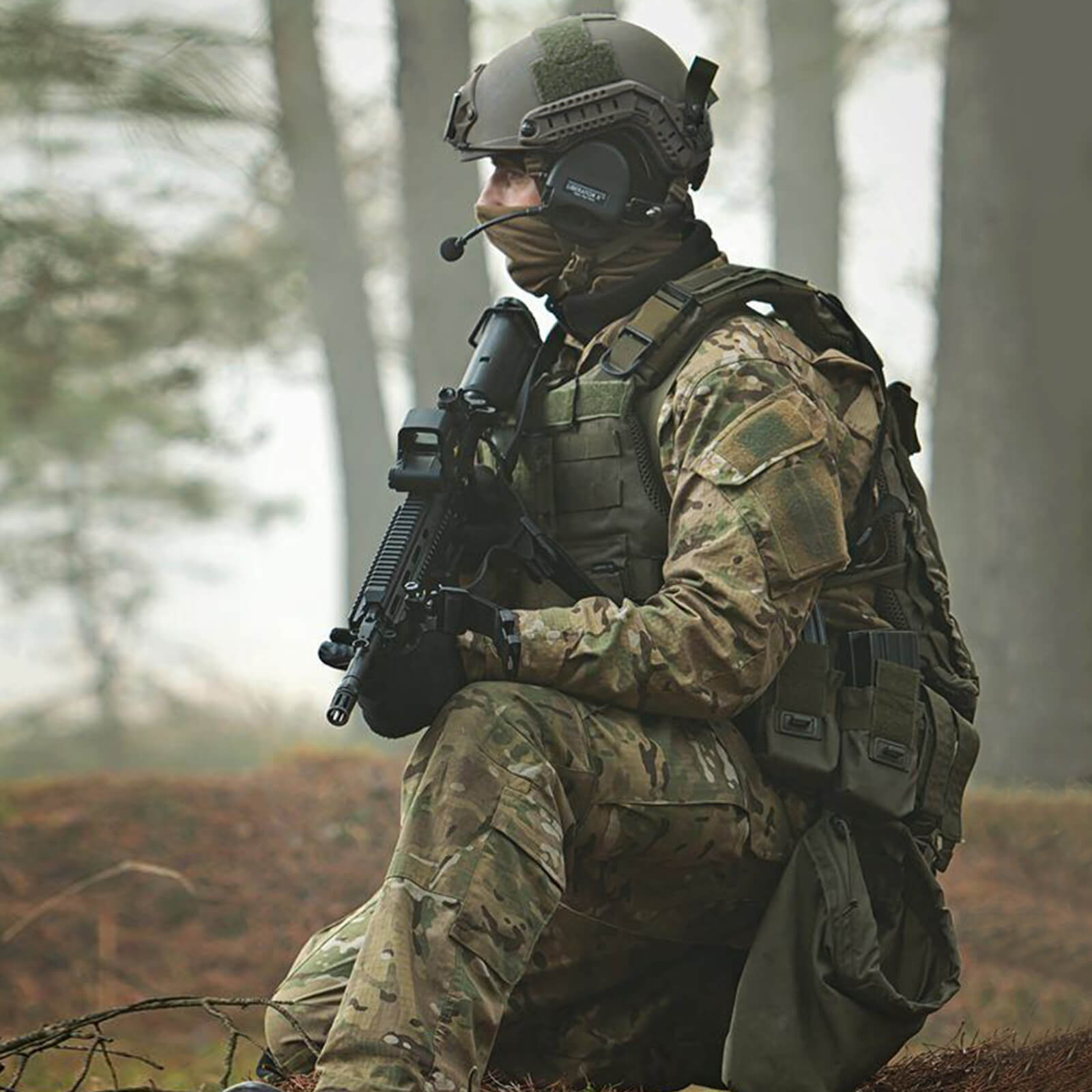 Tactical Combat Helmet in Ballistic Kevlar