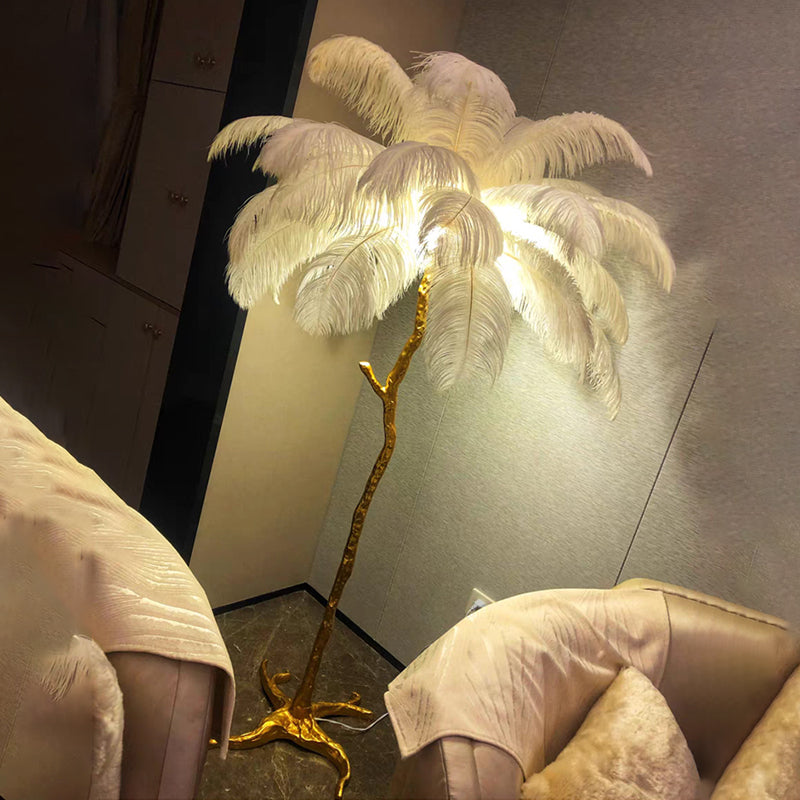 Tall Feather Lamp That Brings Luxury to Any Interior!