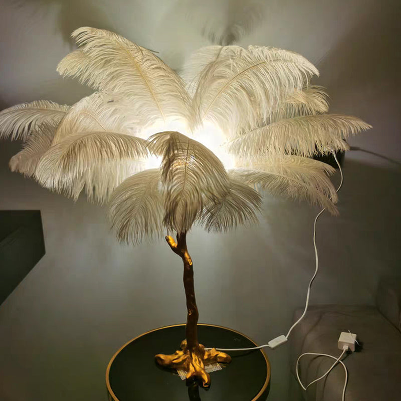 Tall Feather Lamp That Brings Luxury to Any Interior!