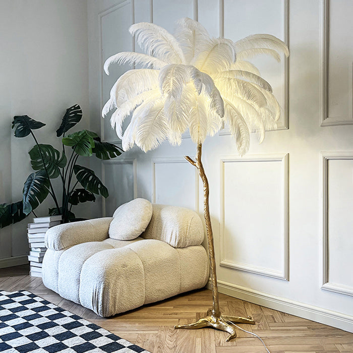 Tall Feather Lamp That Brings Luxury to Any Interior!