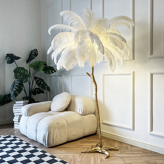 Tall Feather Lamp That Brings Luxury to Any Interior!