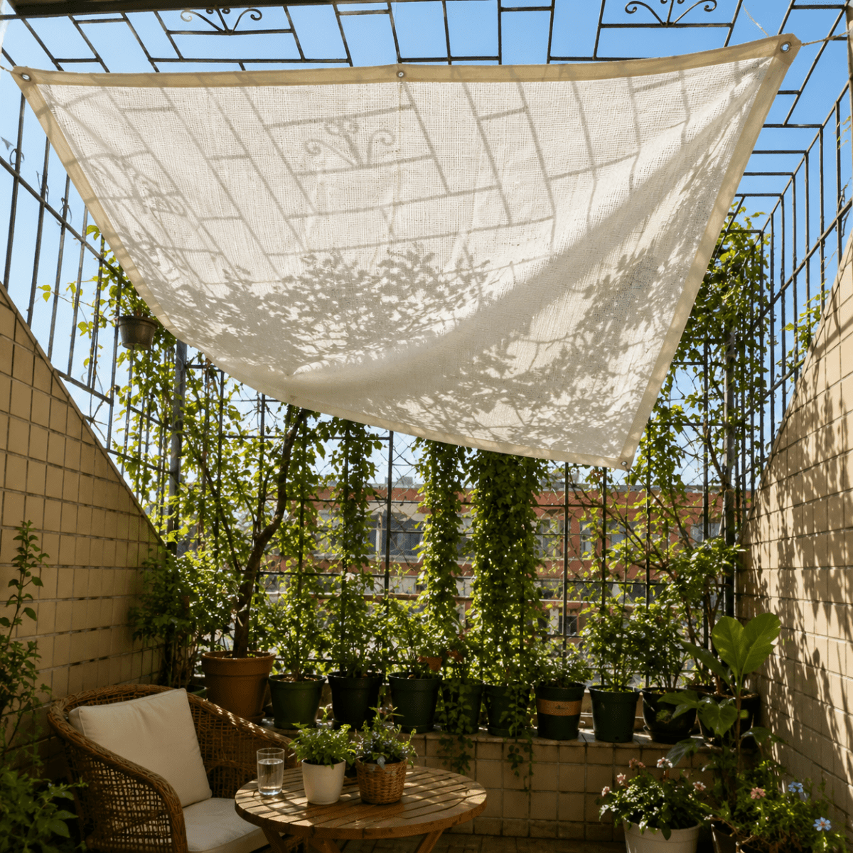 TERRACOVER – Shading net for terrace, balcony, and yard