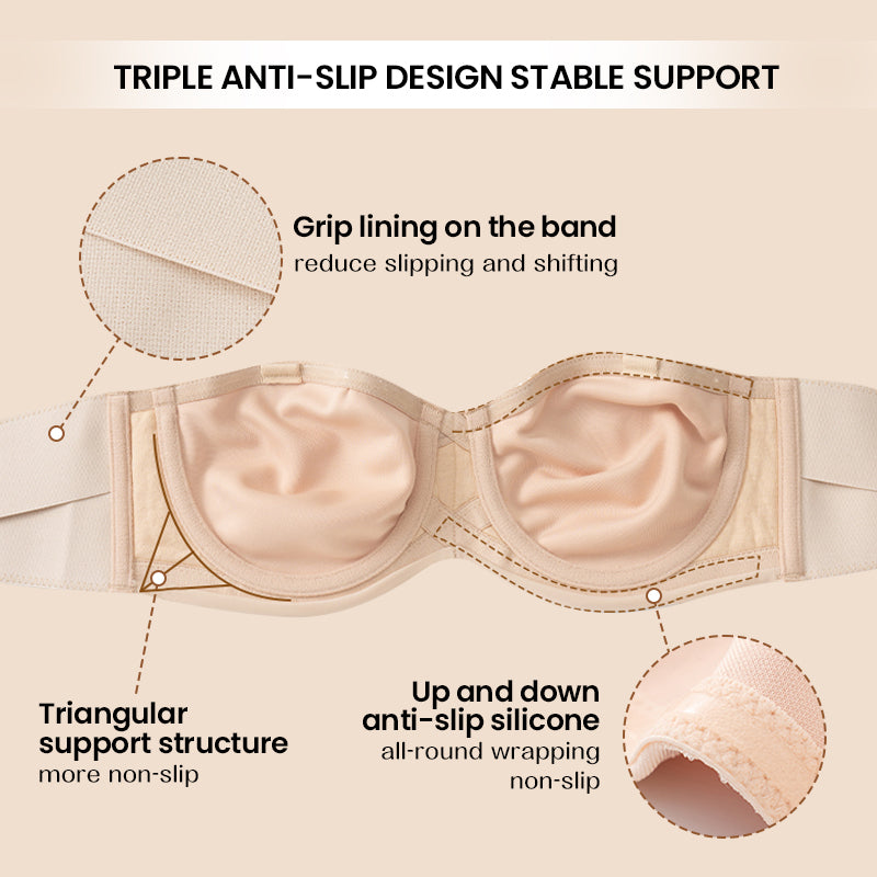 Total Support Strapless Bra - Super Comfort and Lift