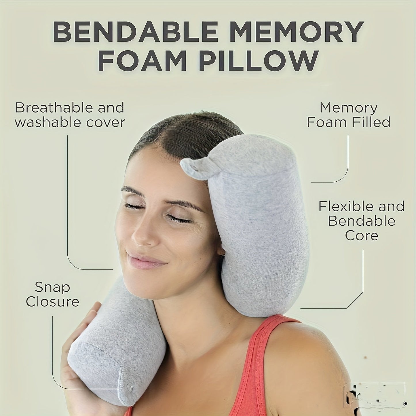 TravelEase Adjustable Travel Pillow – Support and Comfort