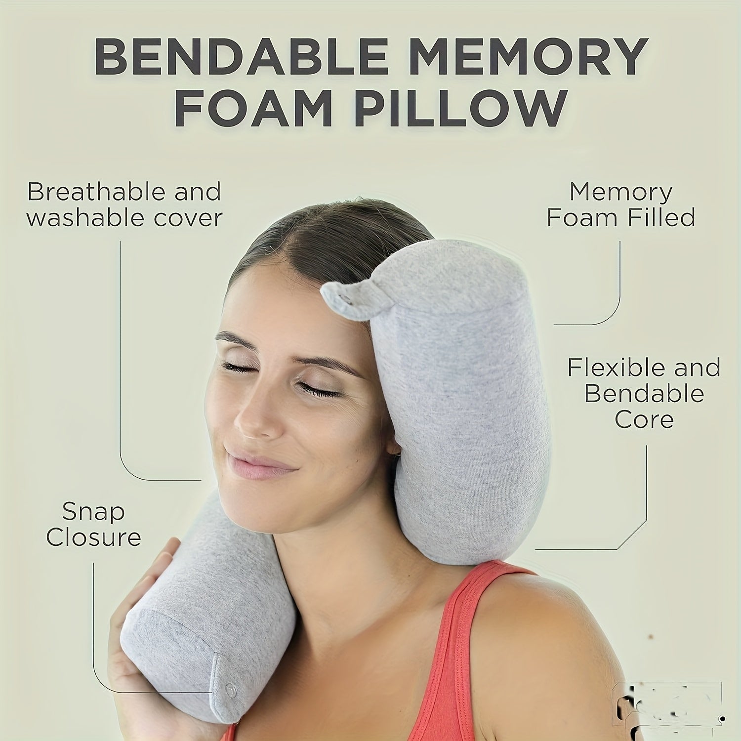 TravelEase Adjustable Travel Pillow – Support and Comfort