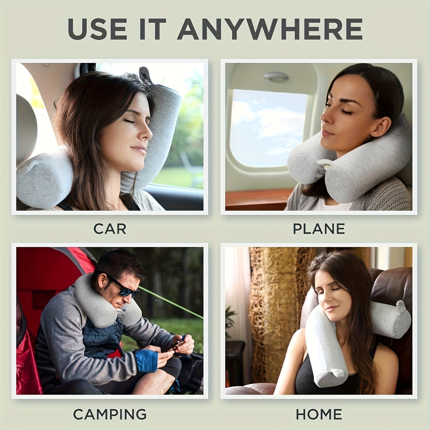 TravelEase Adjustable Travel Pillow – Support and Comfort