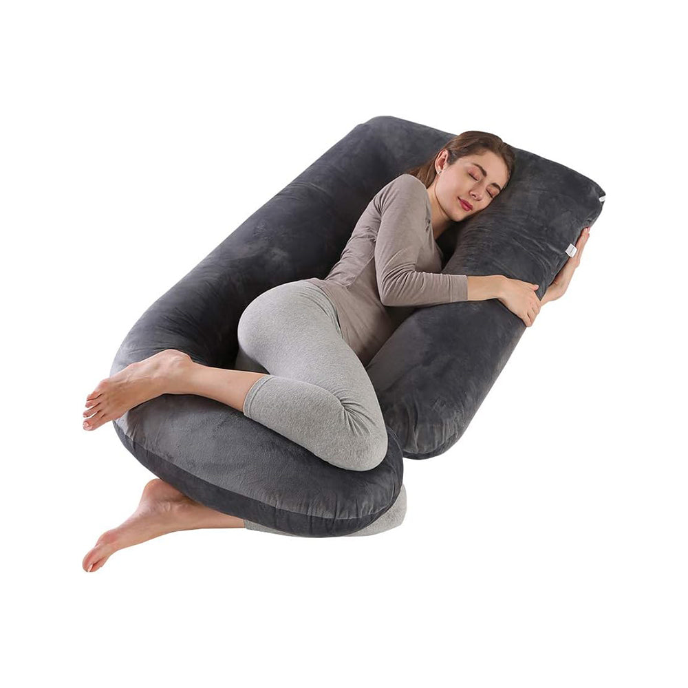 U-Shaped Pregnancy Pillow - Full Body Support for Back, Belly, and Shoulders