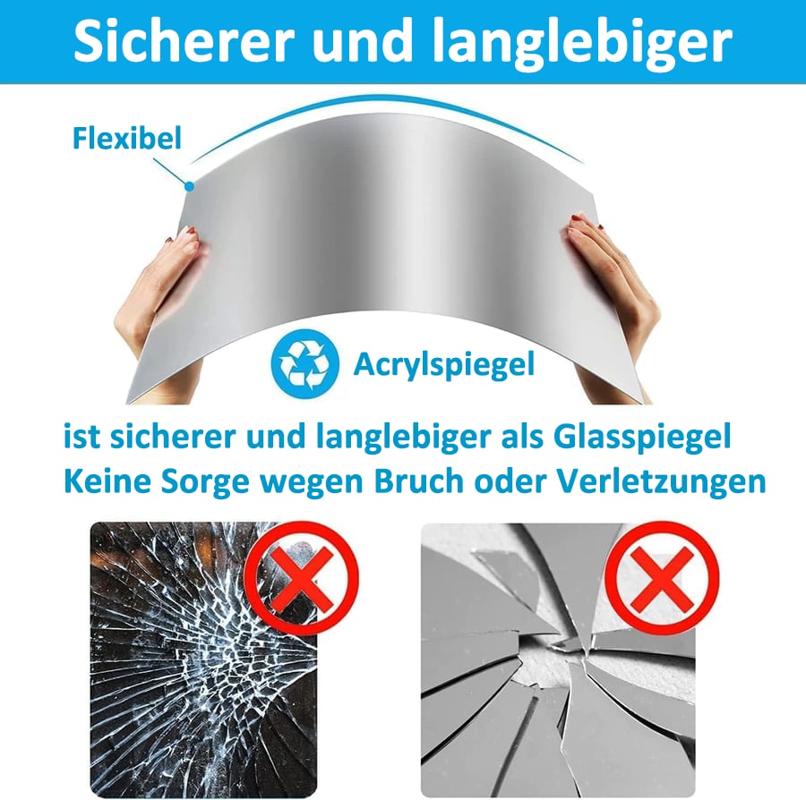 Ultra-Flexible Mirror - Safe and Shatterproof