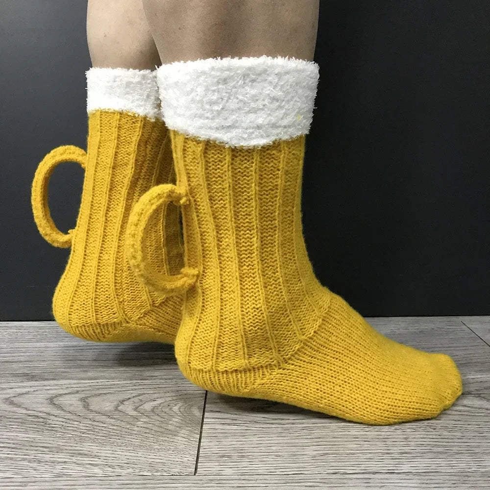 Unisex sokker med ølkrusmotiv – sokker med ølskum til Oktoberfest