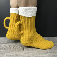 Unisex sokker med ølkrusmotiv – sokker med ølskum til Oktoberfest