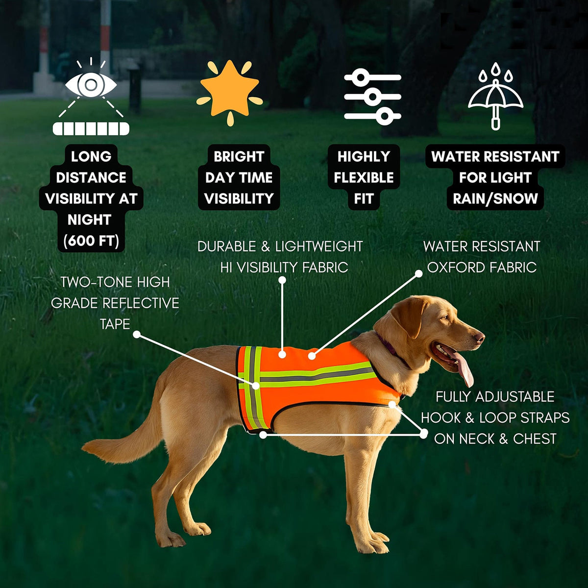 Unisex-sikkerhedsvest til hunde