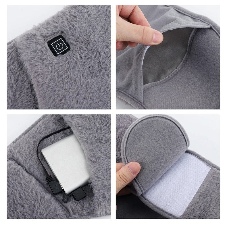 USB Heating Belt with Temperature Control – Soft Velvet for Heating Waist and Hands, 45-65°C, Portable, 105 x 20 cm