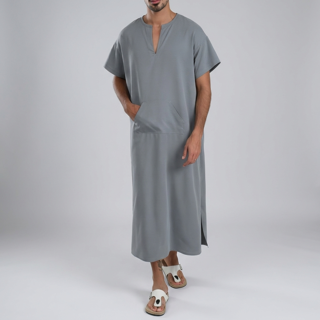Djellaba med V-hals