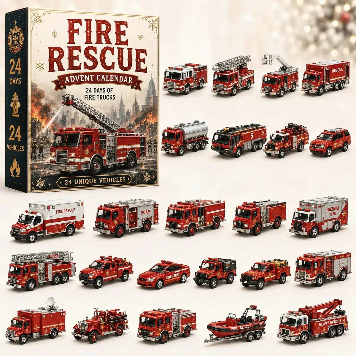 Adventskalender med køretøjer - 24 dage med køretøjer, der kan bygges