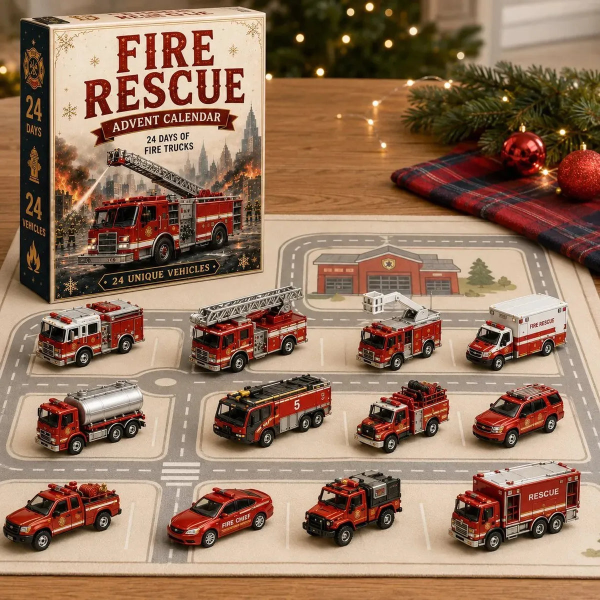 Adventskalender med køretøjer - 24 dage med køretøjer, der kan bygges