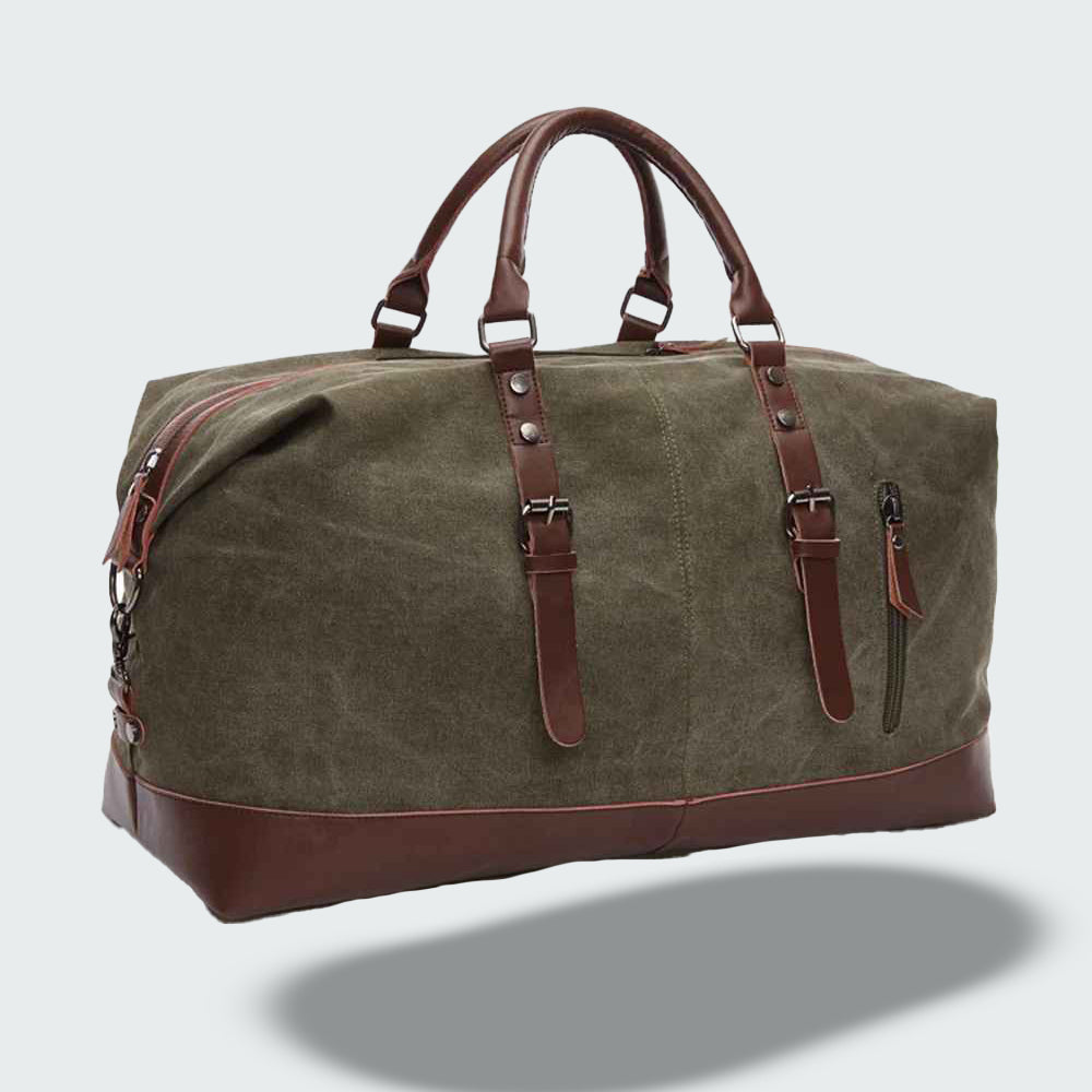Vintage Waxed Canvas Travel Bag | Classic Weekend Bag
