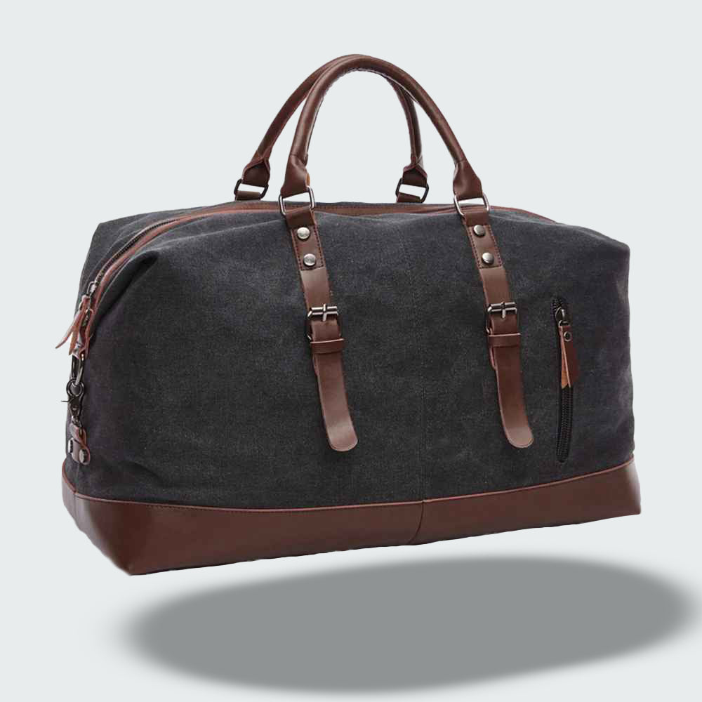Vintage Waxed Canvas Travel Bag | Classic Weekend Bag