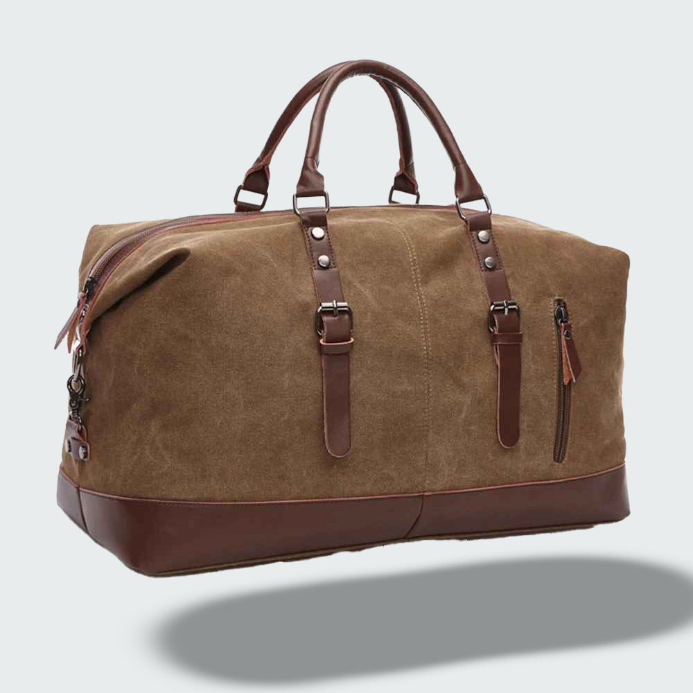 Vintage Waxed Canvas Travel Bag | Classic Weekend Bag