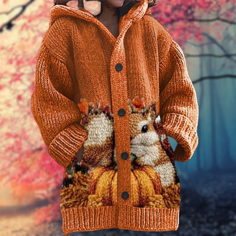 Teplá mikina na knoflíky