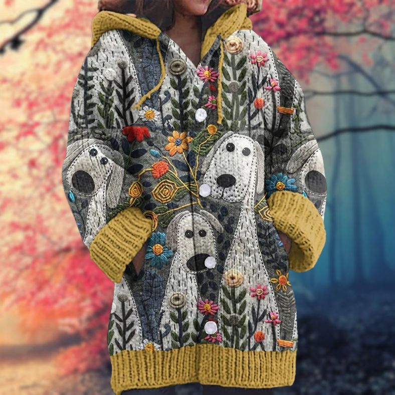 Teplá mikina na knoflíky